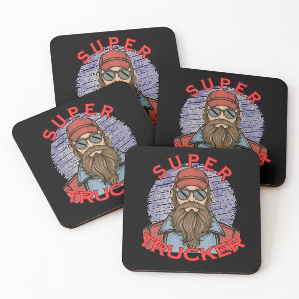 Item preview, super trucker perfect gift for professional drivers truckers designed and sold by MosquitoShirts.