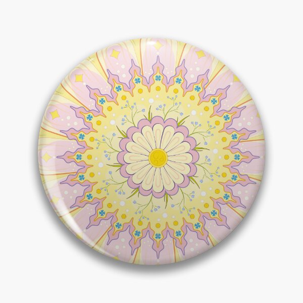 Item preview, Daisy flower as mandala ornament designed and sold by katartcreative.