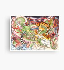 Tigers vs Dragons Canvas Print