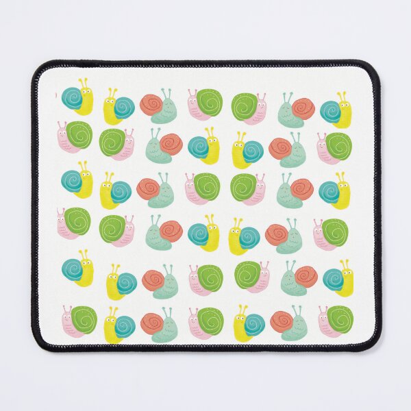 Item preview, rows of snail friends designed and sold by TinyHorseBooks.