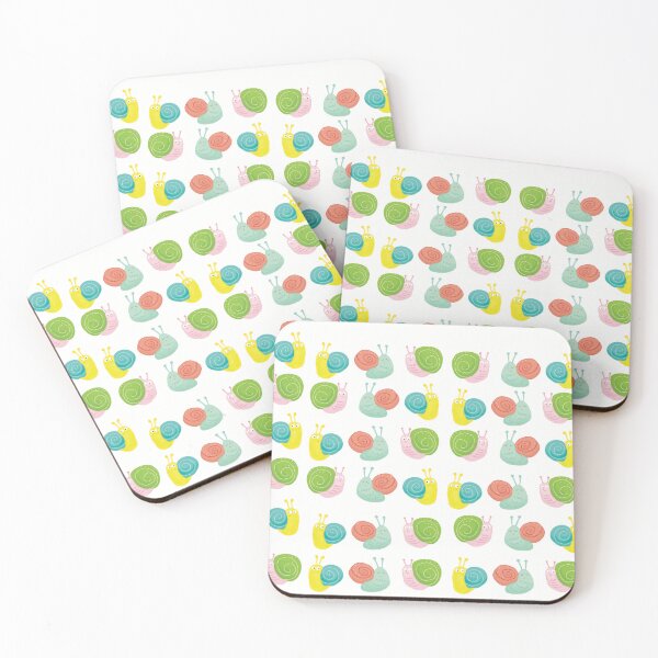 Item preview, rows of snail friends designed and sold by TinyHorseBooks.