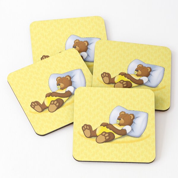 Item preview, Sleeping Ted - Yellow designed and sold by ifourdezign.