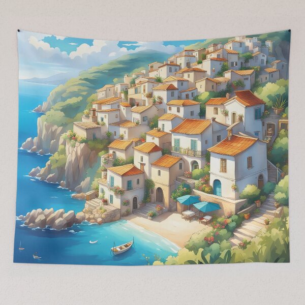 Item preview, Mediterranean coastal village designed and sold by Colin Bentham.