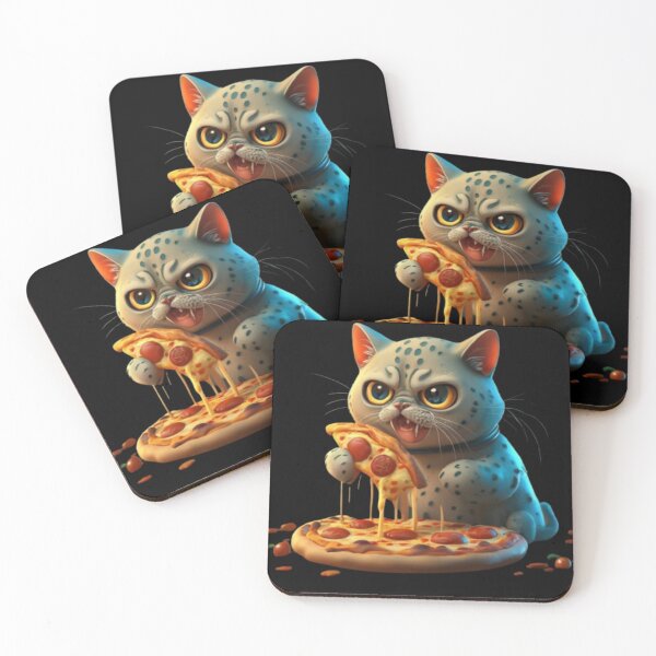 Item preview, Cat eating a pizza designed and sold by Obinne.