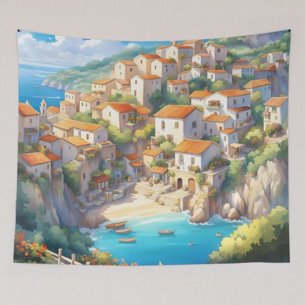 Item preview, Mediterranean coastal village designed and sold by Colin Bentham.