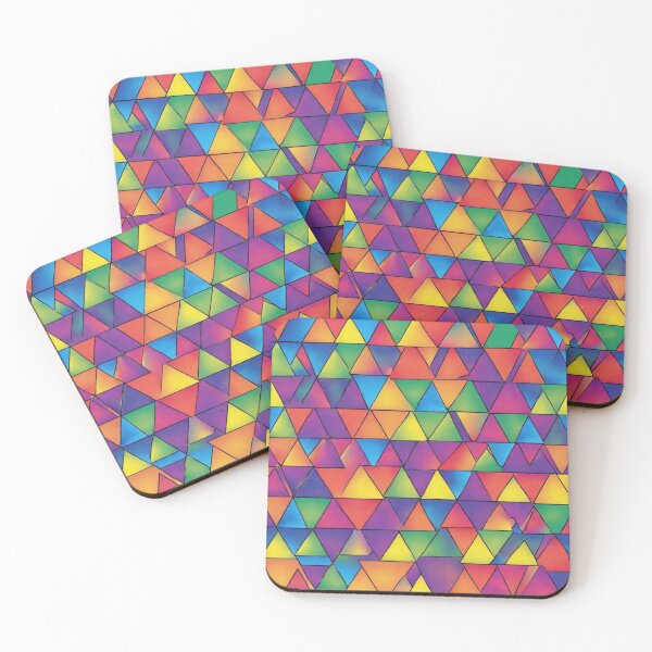 Item preview, Rainbow multicoloured triangles designed and sold by Barbara Burgess.