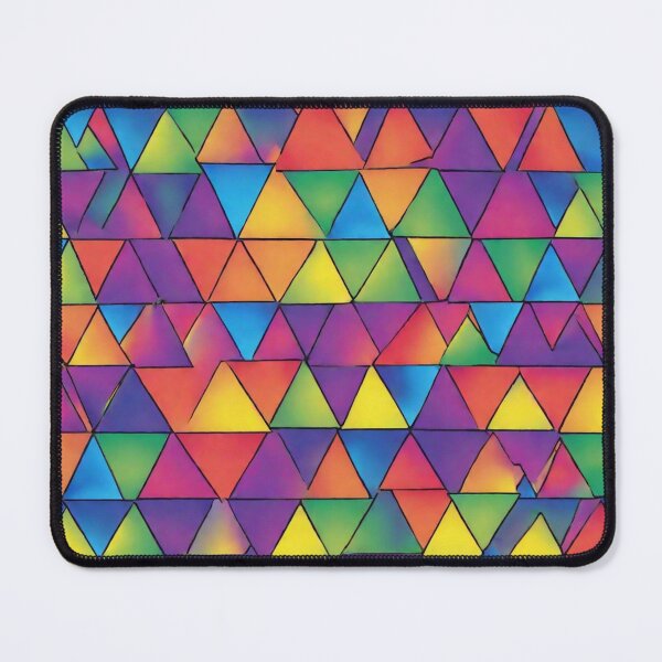 Item preview, Rainbow multicoloured triangles designed and sold by Barbara Burgess.