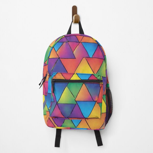 Item preview, Rainbow multicoloured triangles designed and sold by Barbara Burgess.
