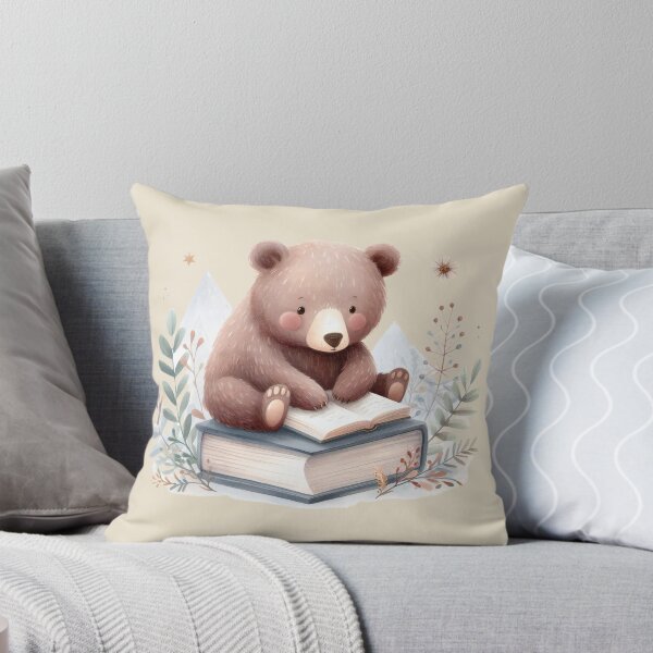 Item preview, BR06 Bear, reading, book designed and sold by onenatureplace.