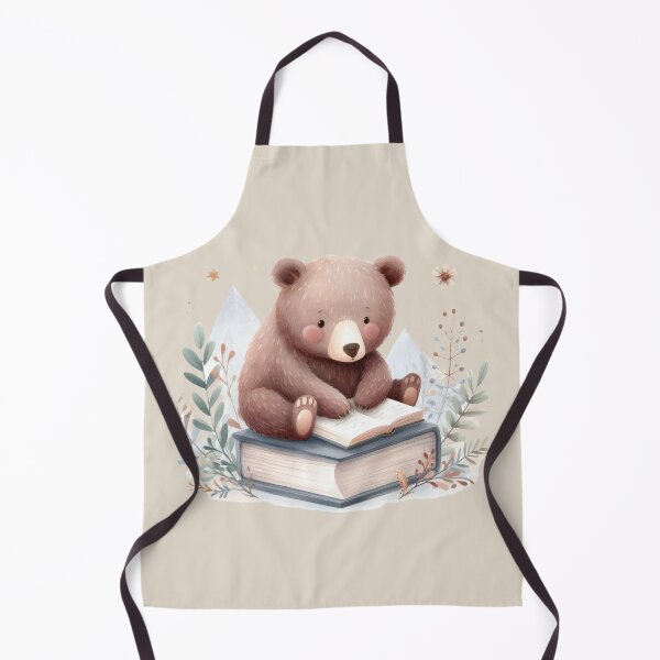 Item preview, BR06 Bear, reading, book designed and sold by onenatureplace.