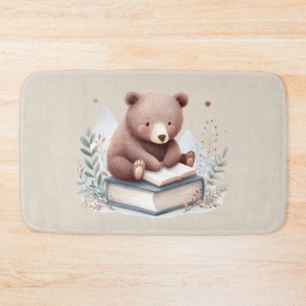Item preview, BR06 Bear, reading, book designed and sold by onenatureplace.