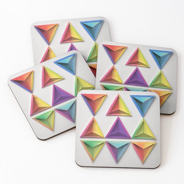 Item preview, Rainbow colored triangles designed and sold by Barbara Burgess.