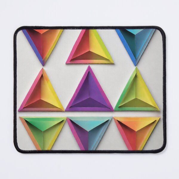 Item preview, Rainbow colored triangles designed and sold by Barbara Burgess.
