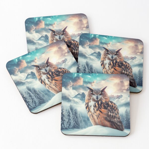 Item preview, Eclipsed Whispers Owls in Lunar Silence designed and sold by Daniel Dudgeon.