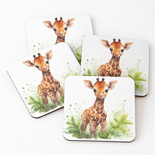 Item preview, Giraffe's Verdant Haven: Cute and Leafy designed and sold by LittleLuvies.