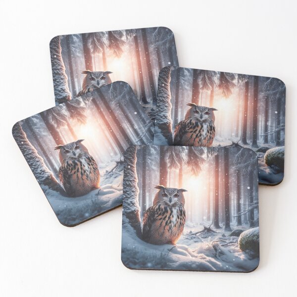 Item preview, Eternal Watch Owls in Moonlit Reflection designed and sold by Daniel Dudgeon.