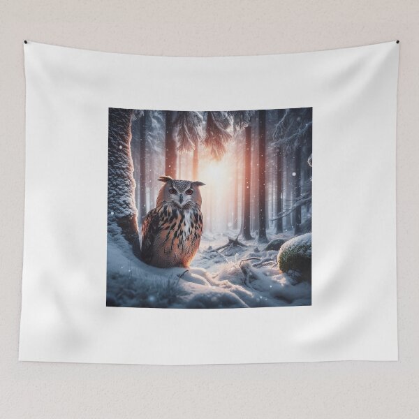 Item preview, Eternal Watch Owls in Moonlit Reflection designed and sold by Daniel Dudgeon.
