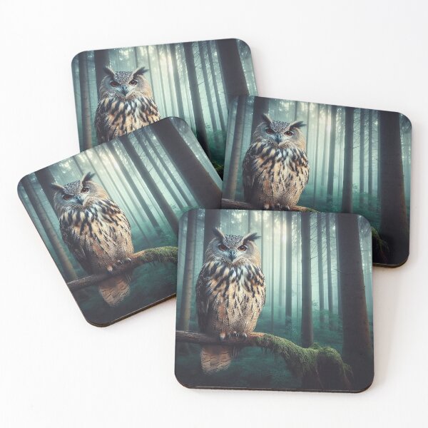 Item preview, Ethereal Gaze Owls in Nocturnal Reverie designed and sold by Daniel Dudgeon.