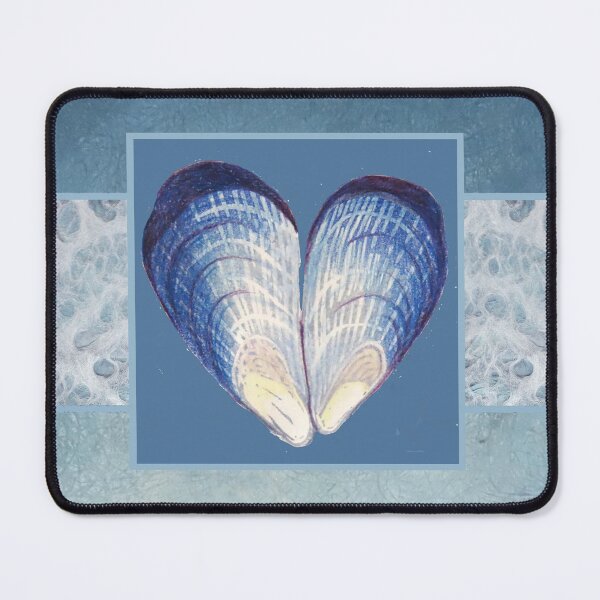Item preview, Mussel blue heart designed and sold by LisaLeQuelenec.