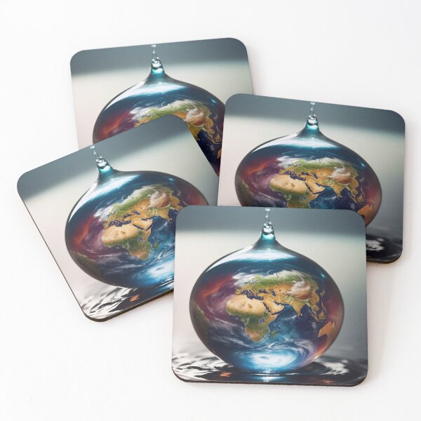 Item preview, Earth inside a water drop designed and sold by M-Y-A-R-T-.