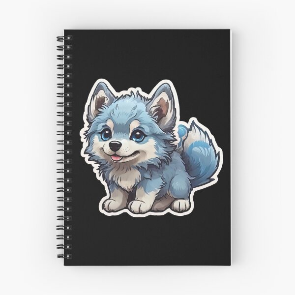 Item preview, Cute Kawaii Blue Wolfdog Puppy designed and sold by MindSmith.