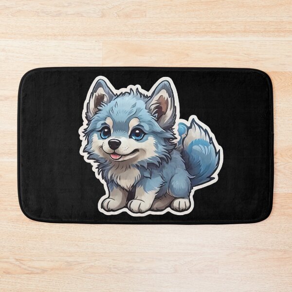 Item preview, Cute Kawaii Blue Wolfdog Puppy designed and sold by MindSmith.