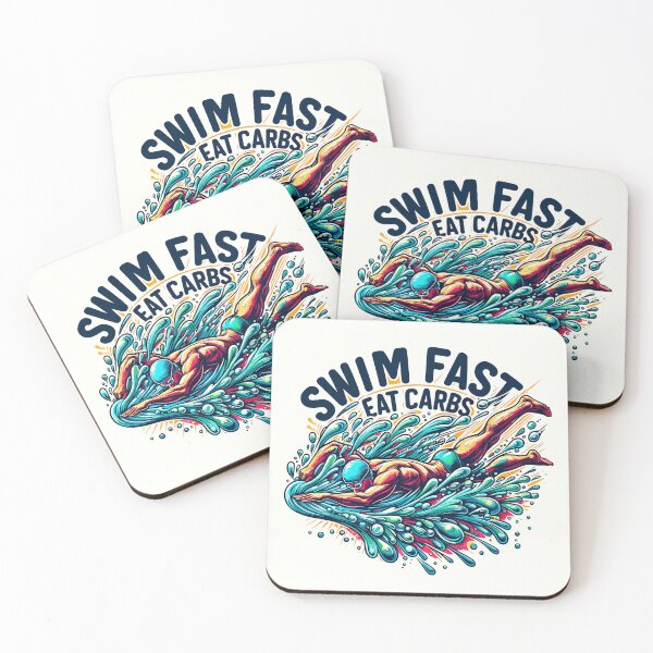 Item preview, Swim fast, eat carbs designed and sold by Bratak.