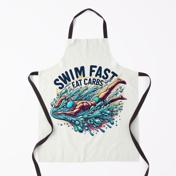 Item preview, Swim fast, eat carbs designed and sold by Bratak.