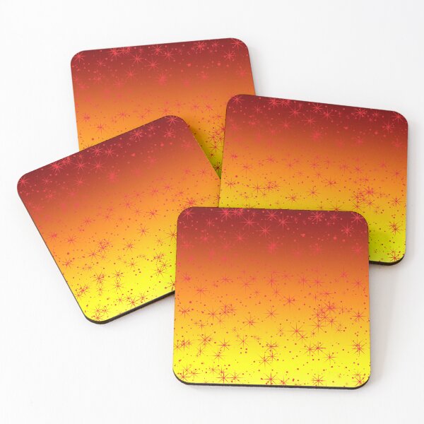 Item preview, Red stars on a flaming gradient background designed and sold by HarridanCreates.