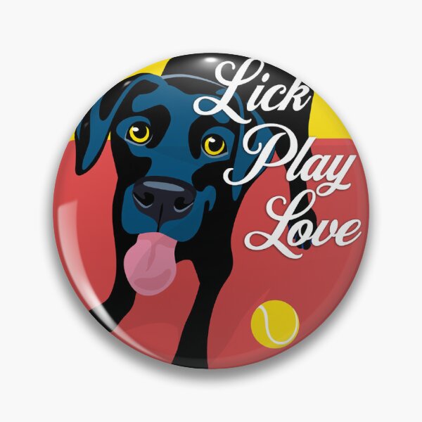 Item preview, Lick Play Love (Black Lab version) designed and sold by 2GoodDoggos.
