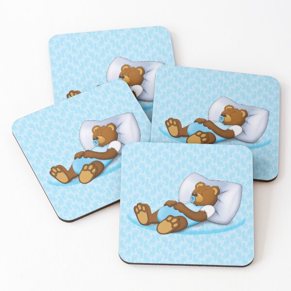 Item preview, Sleeping Ted - Blue designed and sold by ifourdezign.
