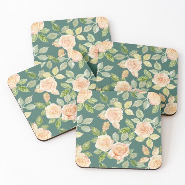 Item preview, Sweet roses on Hooker's green designed and sold by Anne-Leue.