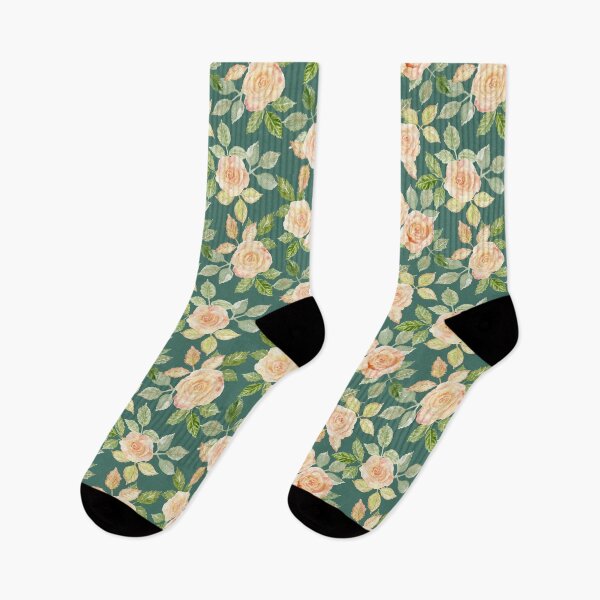 Item preview, Sweet roses on Hooker's green designed and sold by Anne-Leue.
