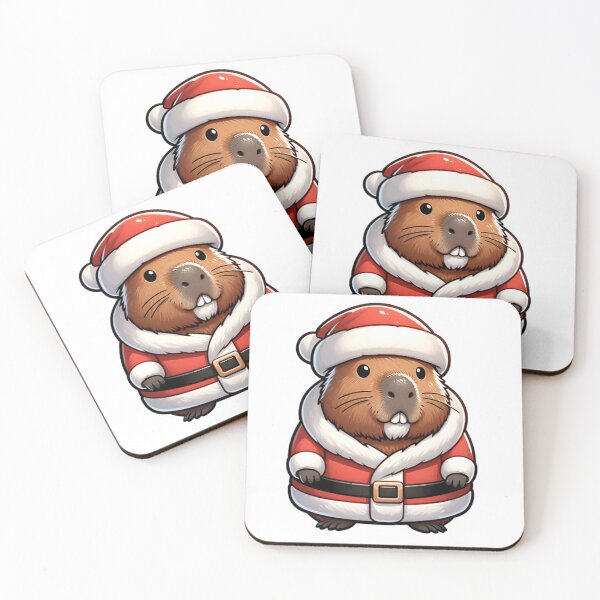 Item preview, Cute Capybara Christmas Santa designed and sold by Mekone.