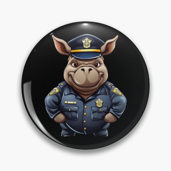Item preview, hippopotamus policeman designed and sold by Soulskier.