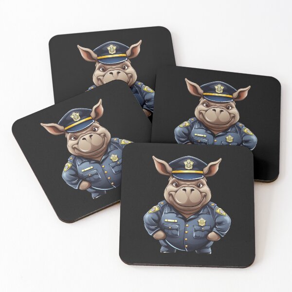 Item preview, hippopotamus policeman designed and sold by Soulskier.