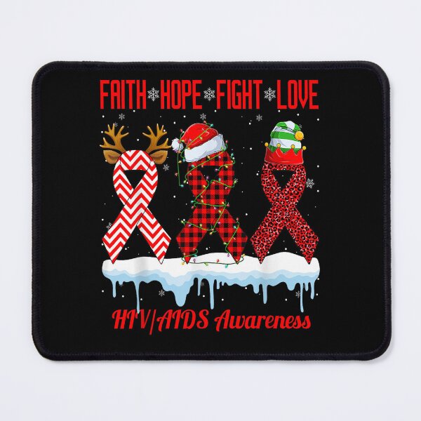 Item preview, Faith Hope Fight Love HIV AIDS Awareness Day Merry Christmas (1) designed and sold by EagmianPheolea.