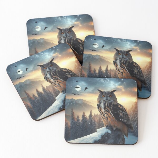 Item preview, Sculpted Moonlight Owls in Cosmic Harmony designed and sold by Daniel Dudgeon.