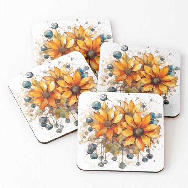 Item preview, Sunflowers in Molecules designed and sold by Mindterest.