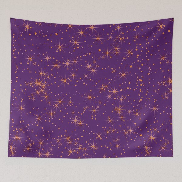Item preview, Orange stars on a purple background designed and sold by HarridanCreates.