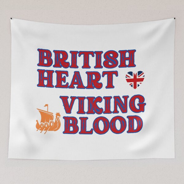 Item preview, British Heart Viking Blood. Gift ideas for historical enthusiasts. designed and sold by LindaLG.