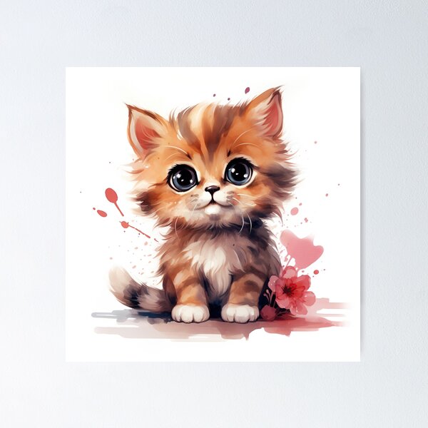 Artikelvorschau, Kitten's Floral Whimsy: Süß und zart entworfen und verkauft von LittleLuvies.