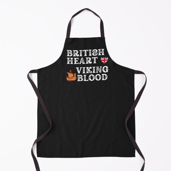 Item preview,  British Heart Viking Blood. White text. Gift ideas for historical enthusiasts. designed and sold by LindaLG.