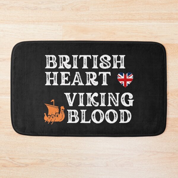 Item preview,  British Heart Viking Blood. White text. Gift ideas for historical enthusiasts. designed and sold by LindaLG.