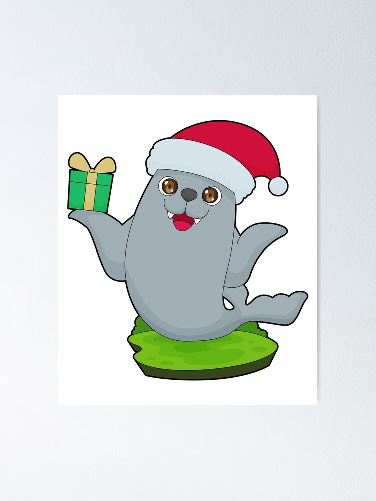 Imagen 1 de 3, Póster con la obra Seal Christmas Package, diseñada y vendida por Snabdesign84.