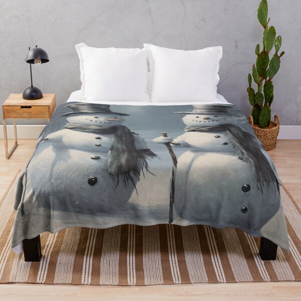 Item preview, Pair of Snowmen in a Peaceful Forest designed and sold by dcrc.