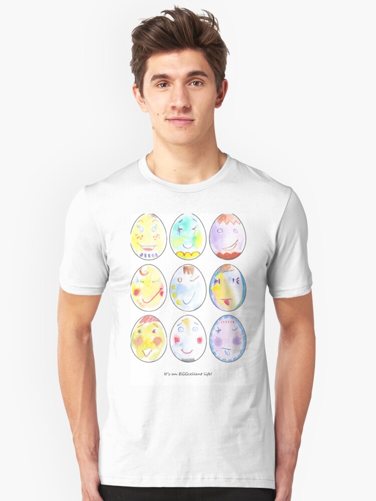 Alternate view of It's an EGGcellent life! Slim Fit T-Shirt