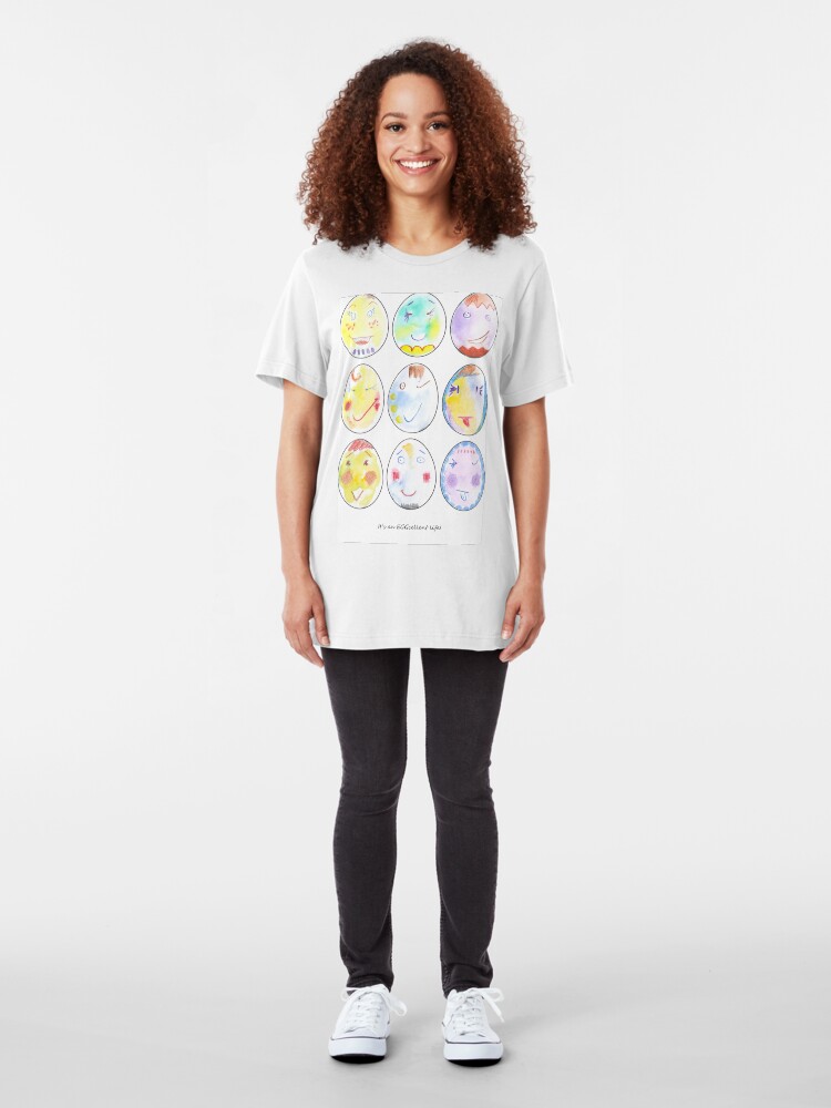 Alternate view of It's an EGGcellent life! Slim Fit T-Shirt