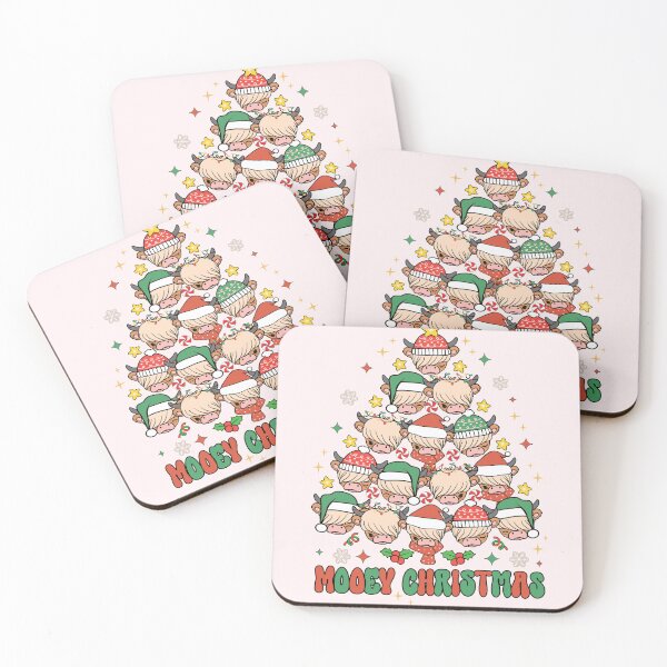 Item preview, Mooey Christmas Cow Christmas Tree Highland Cow Funny Retro Christmas designed and sold by i-longmanshop.