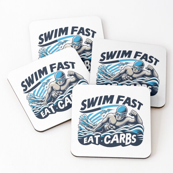 Item preview, Swim fast, eat carbs - Swimmer designed and sold by Bratak.